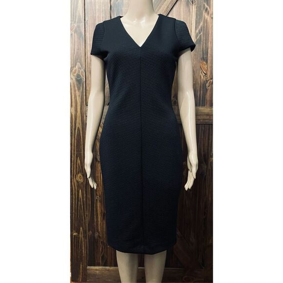 Michael Kors Black MIDI Dress Sz Small - Picture 1 of 4